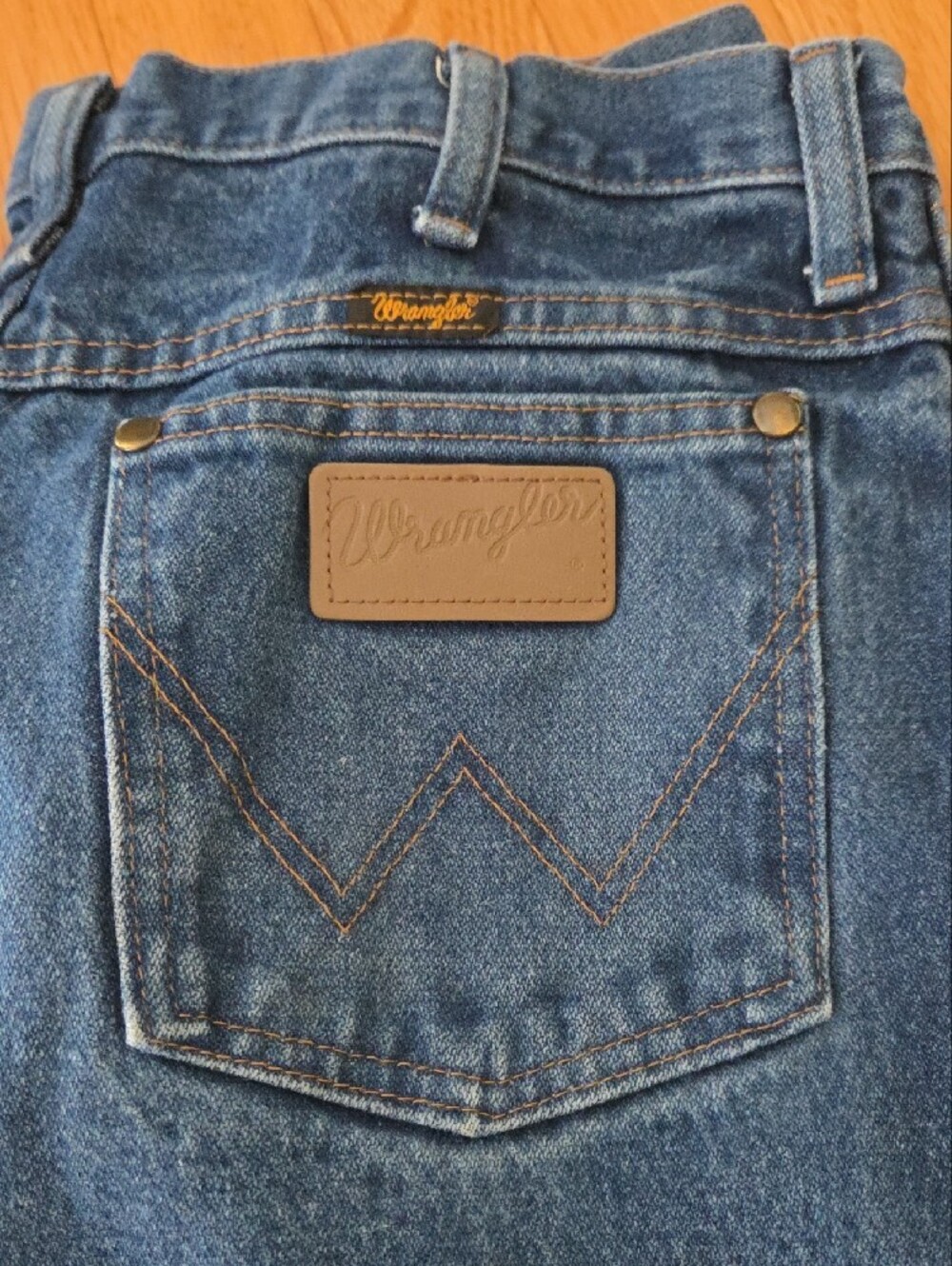 Wrangler Men's Blue Denim Jeans 31x34 - Picture 2 of 5